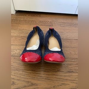 J. Crew Women’s Navy Polka Dotted Flats in Size 7